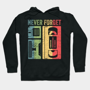 Never Forget Cassette Floppy Disk Hoodie